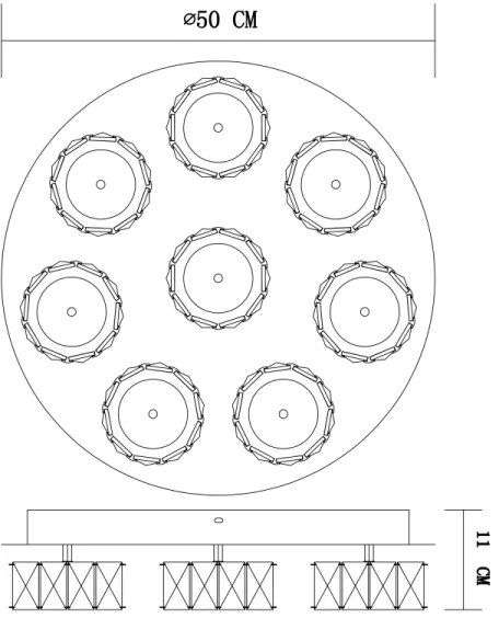 Globo 49350D5 - LED Stm. stropné svietidlo AMUR LED/64W/230V 4000K pr. 50 cm