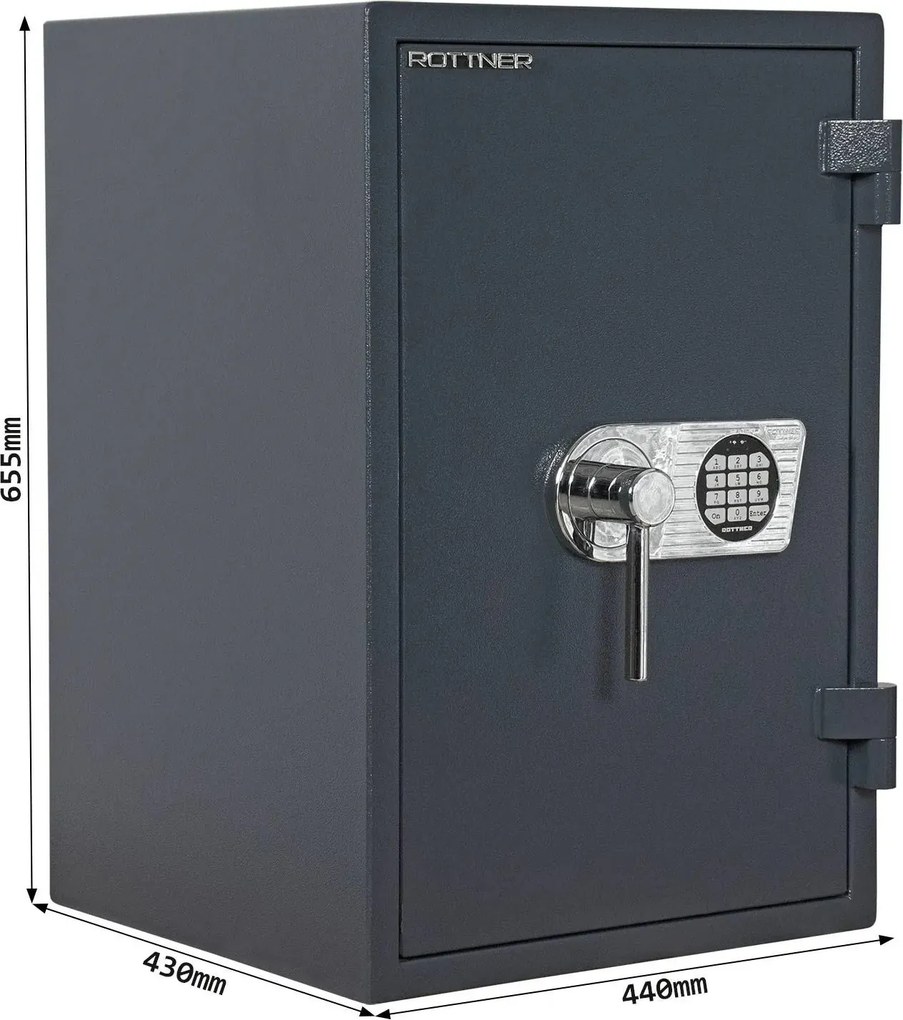 Ohňovzdorný nábytkový trezor ATLAS 65 EL, 655 x 440 x 430 mm, elektronický