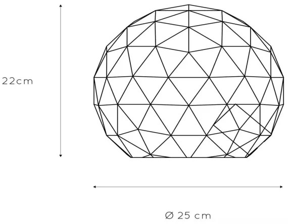 Lucide 21509/25/30 - Stolná lampa OTONA 1xE27/25W/230V čierna
