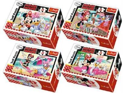 Minipuzzle Minnie &amp; Daisy  54dílků - 4 druhy