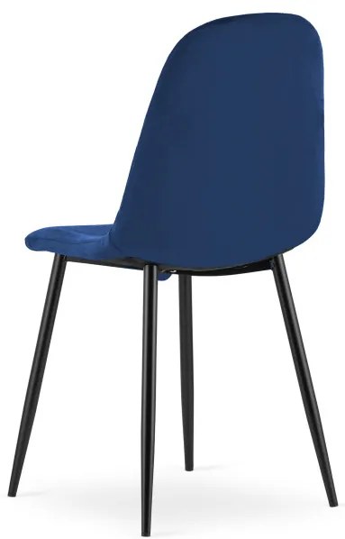 Set dvoch jedálenských stoličiek ASTI zamat granátová (čierne nohy)