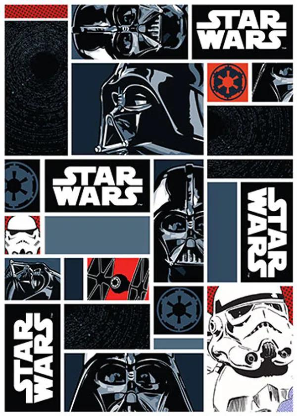 Vopi Detský koberec Star Wars Icons čierný 95x133 cm