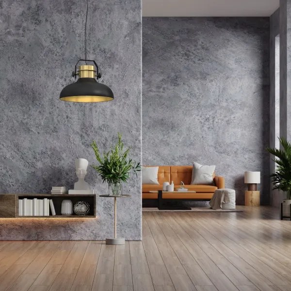 Luster na lanku HELSING 1xE27/60W/230V zlatá