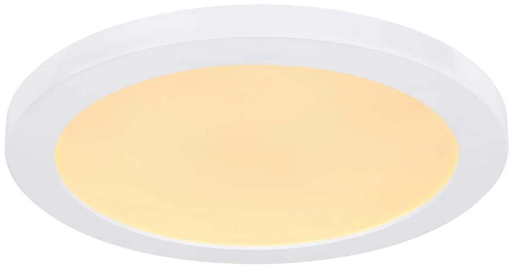 GLOBO Stropné LED prisadené osvetlenie LASSE, 24W, teplá biela-studená biela, 12,5 cm, okrúhle, biele