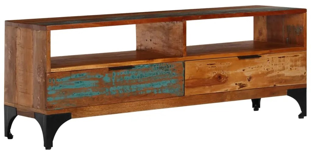 vidaXL TV skrinka 118x35x45 cm masívne recyklované drevo