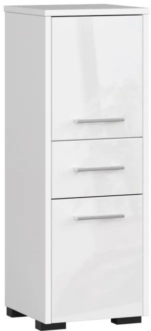 Kúpeľňová skrinka FIN 30 2D 1SZ 85 cm biela, lesk