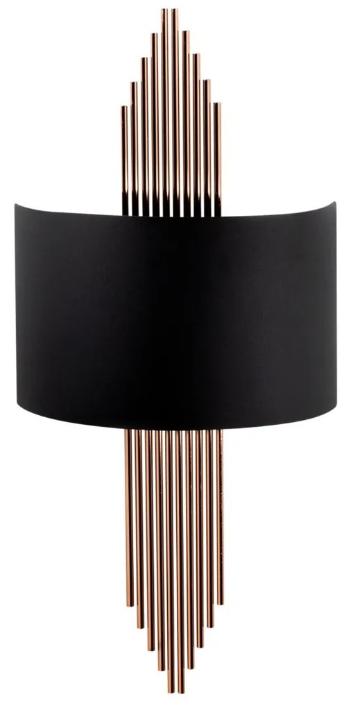 Nástenné svietidlo Miko I čierna/medená
