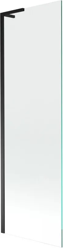 Mexen Next L, 1-krídlová vaňová zástena 60 x 150 cm, 6mm číre sklo, čierny profil, 895-060-000-03-00-70
