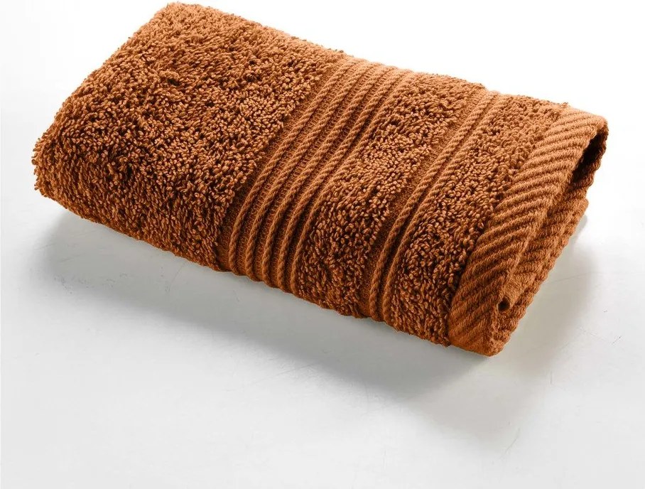 Froté bavlnený uterák v terakotovej farbe 30x50 cm Tendresse – douceur d'intérieur