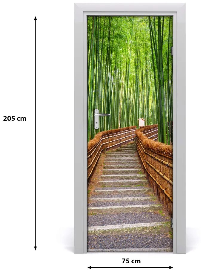 Fototapeta na dvere bambusový les 75x205 cm