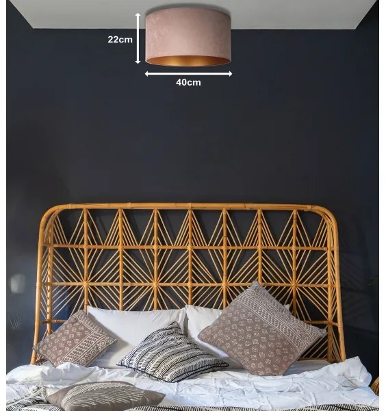 Duolla - Stropné svietidlo ROLLER 1xE27/15W/230V pr. 40 cm béžová/zlatá