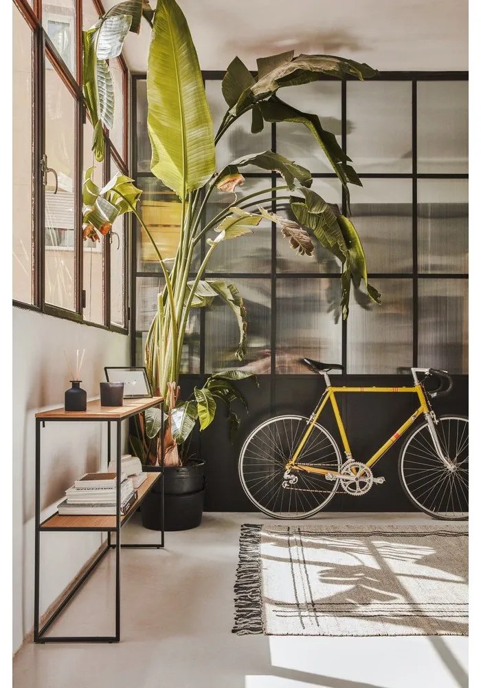 Konzolový stolík v dekore duba 120x30 cm Yona - Kave Home