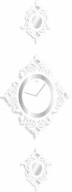 Dizajnové nástenné hodiny Glamour Flex z82-1, 145 cm, biele