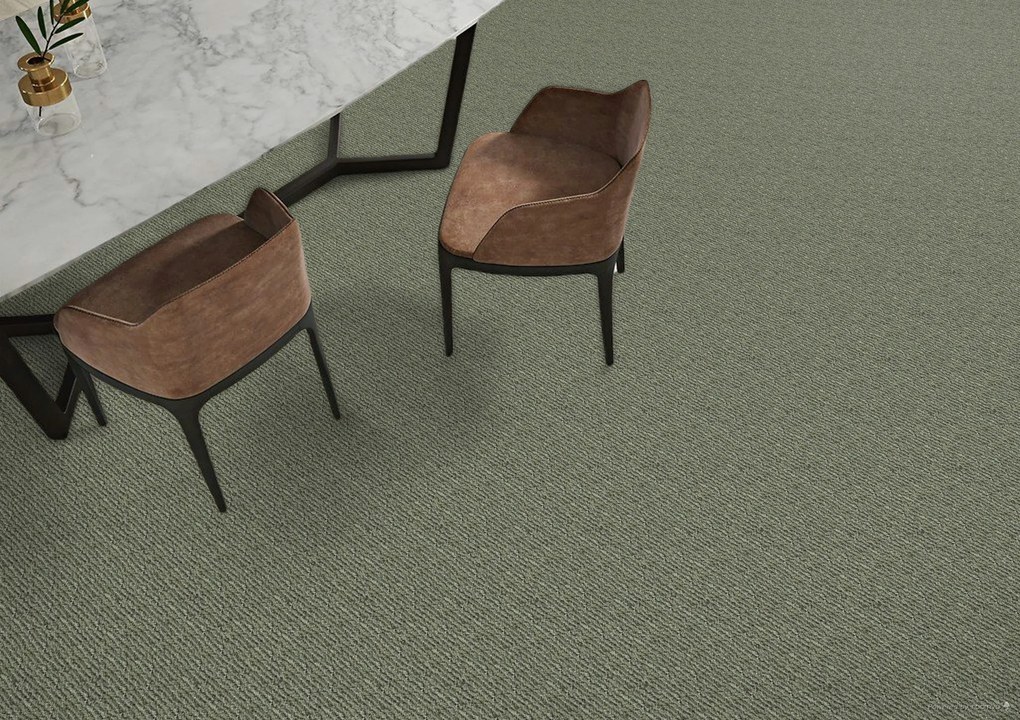 ITC, Koberec metráž Velveti 6963, na mieru, šíře 4m, zelená, twinback (filc+juta), obchodné priestory