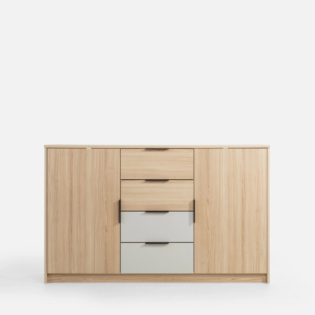 Komoda Ryga 05 145 cm dub Riva/šedá