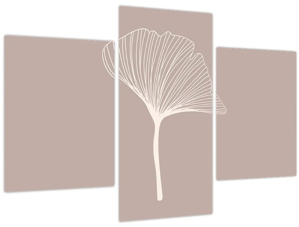 Obraz - Béžové listy N⁰5 (90x60 cm)