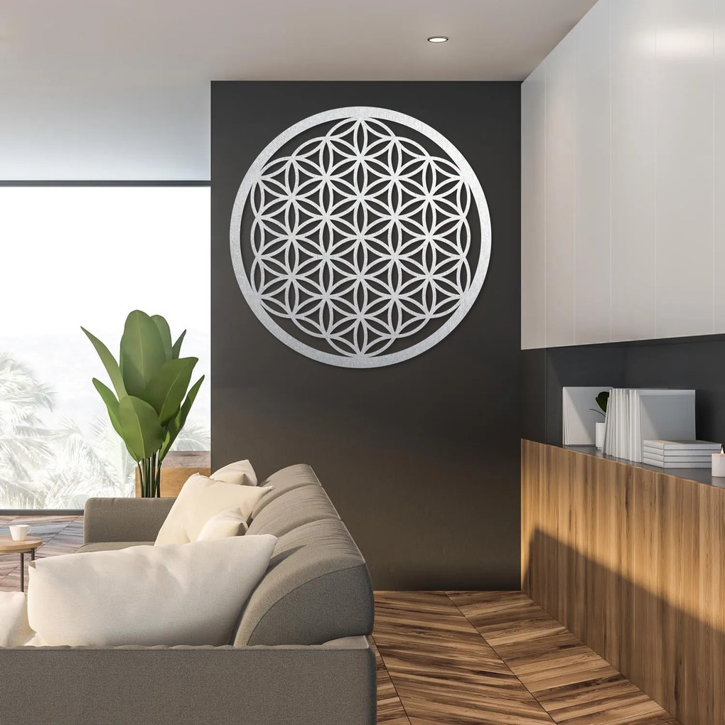 Mandala drevený obraz na stenu | Kvet života: Preglejka - Honey farba 40 cm 3773-78781 FB-PR0168