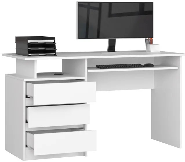 Kancelársky stôl CLP 135 cm biely