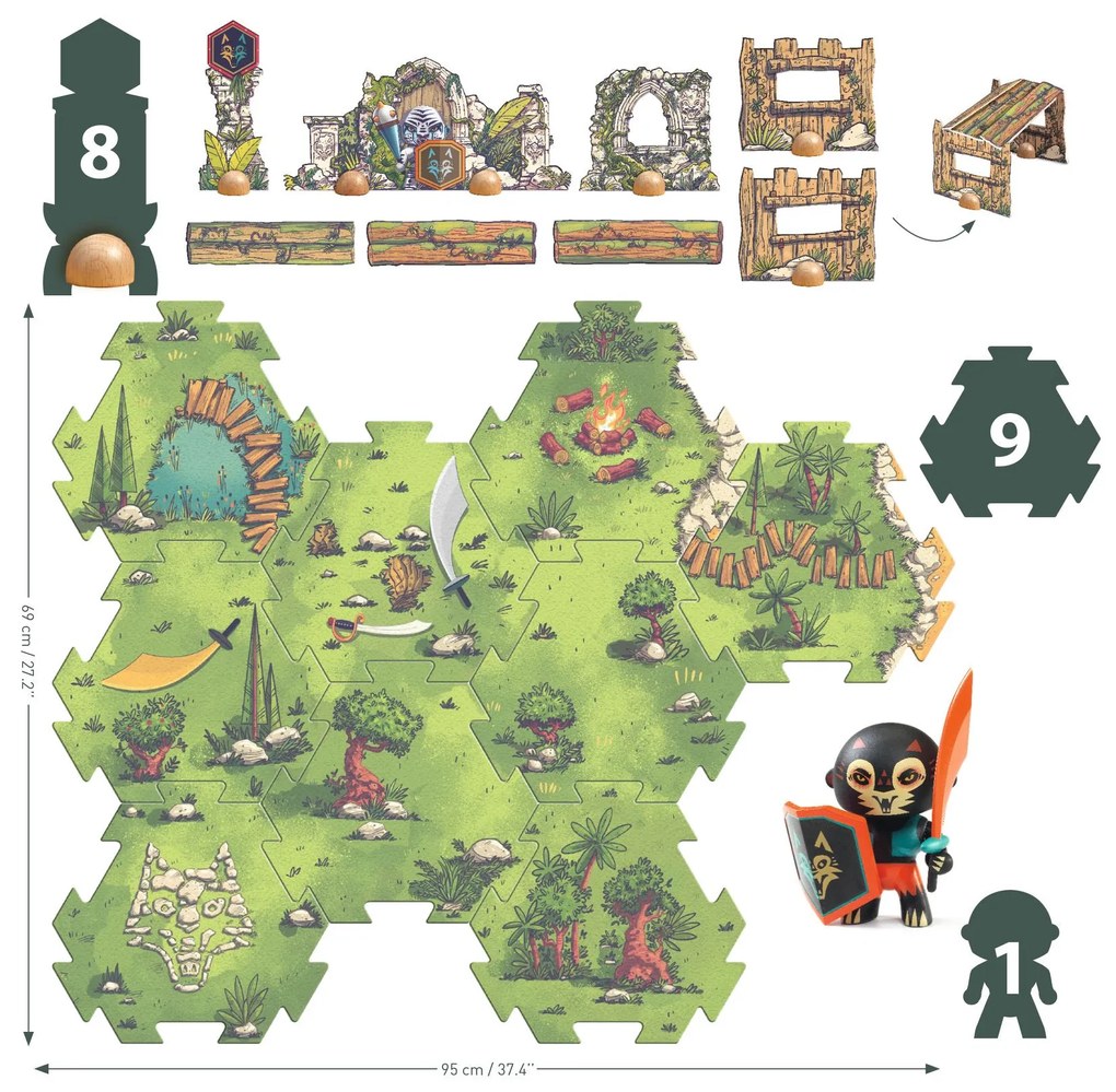 Arty Toys – Puzzl’Up – pirát Voras z klanu Furious – 18 ks