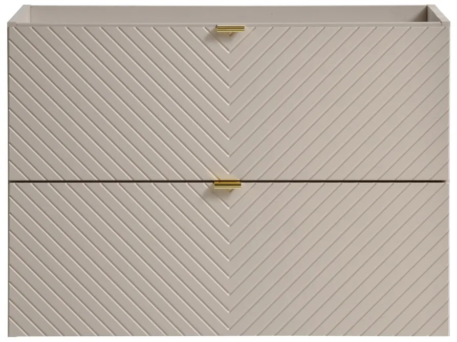 Závěsná skříňka pod umyvadlo Viva Cashmere s deskou 80 cm kašmír/dub coast evoke