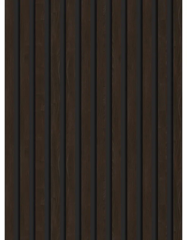 Mexen Lam-B, akustické stenové lamely 275 × 30 cm, HDF doska 4 mm, technická dyha, eben hnedý, S100-275307-3015-022