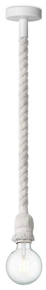 Luster na lanku LEONARDO ROPE 1xE27/10W/230V biela