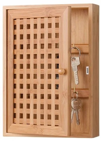Skříňka na klíče, věšák na klíče, bambus KEYS