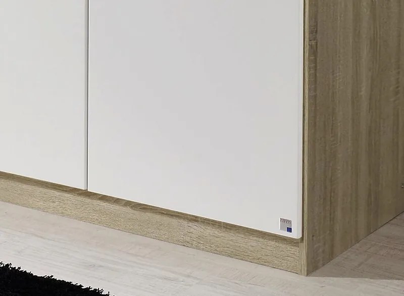 Šatníková skriňa Landsberg, dub sonoma/biela