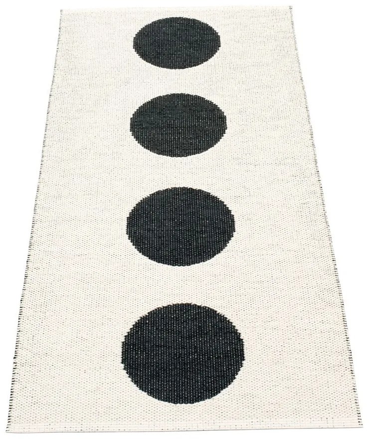 Čierno-biely vnútorný a vonkajší behúň 70x150 cm Vera Black – Pappelina