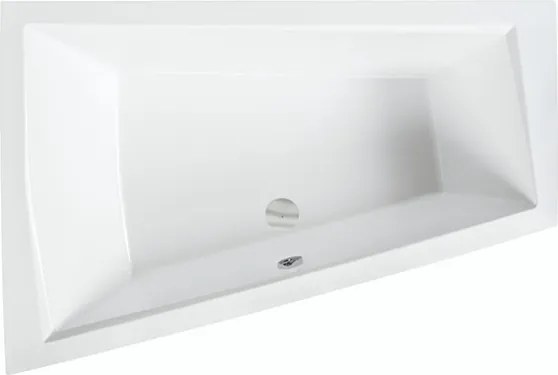 Besco Akrylátová asymetrická vaňa so zníženým lemom Intima Duo Slim 170x125 (180x125) BESCO-Rozmery: 170x125, BESCO-Farba: Biela, BESCO-Orientácia: P…