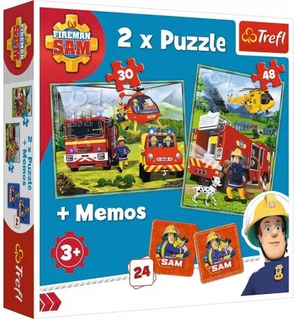 TREFL 90791 Trefl puzzle a pexeso Požiarnik Sam