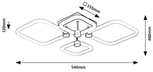 Rabalux 71006 - LED stmievateľné stropné svietidlo SOTIRIS LED/47W/230V + diaľkové ovládanie