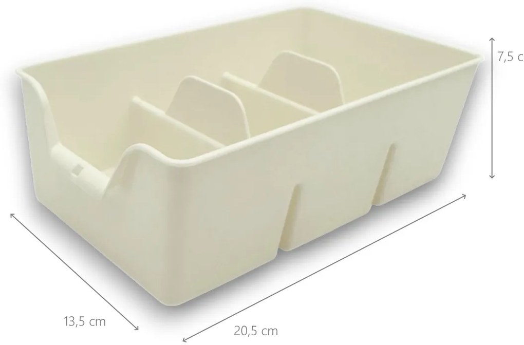 Organizér na korenie vo vreckách, zásobník, BEN3 - biely, 20x14x8