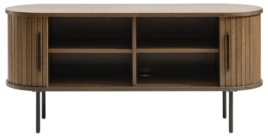 Hnedý TV stolík v dekore duba 120x56 cm Nola – Unique Furniture