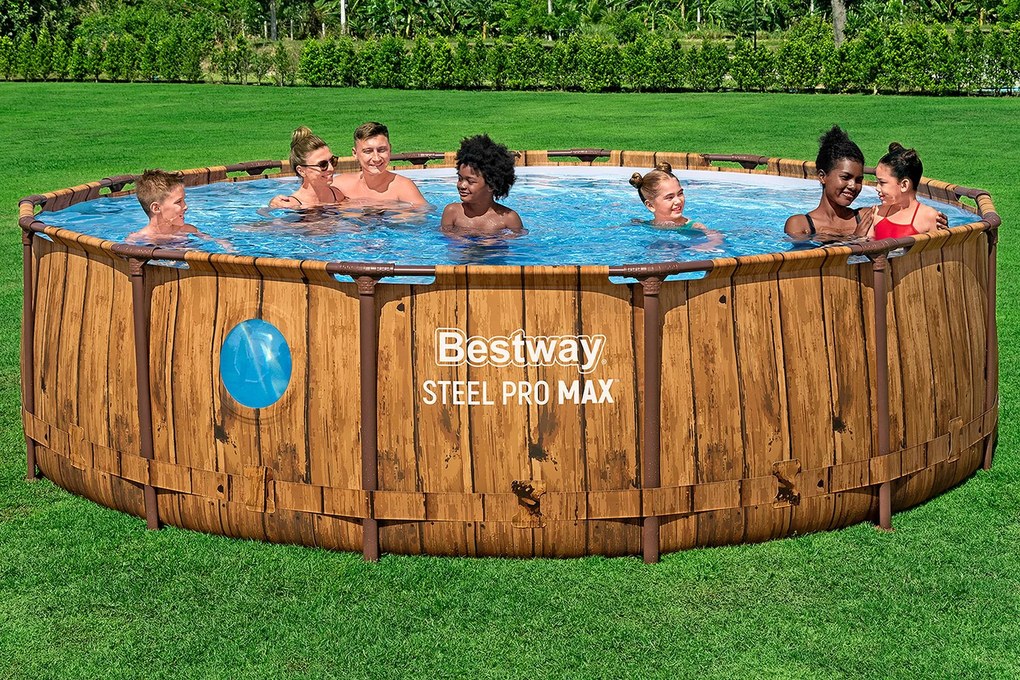 BESTWAY Steel Pro Max Splashview Bazén 427 x 107 cm, kartušová filtrácia 561JM