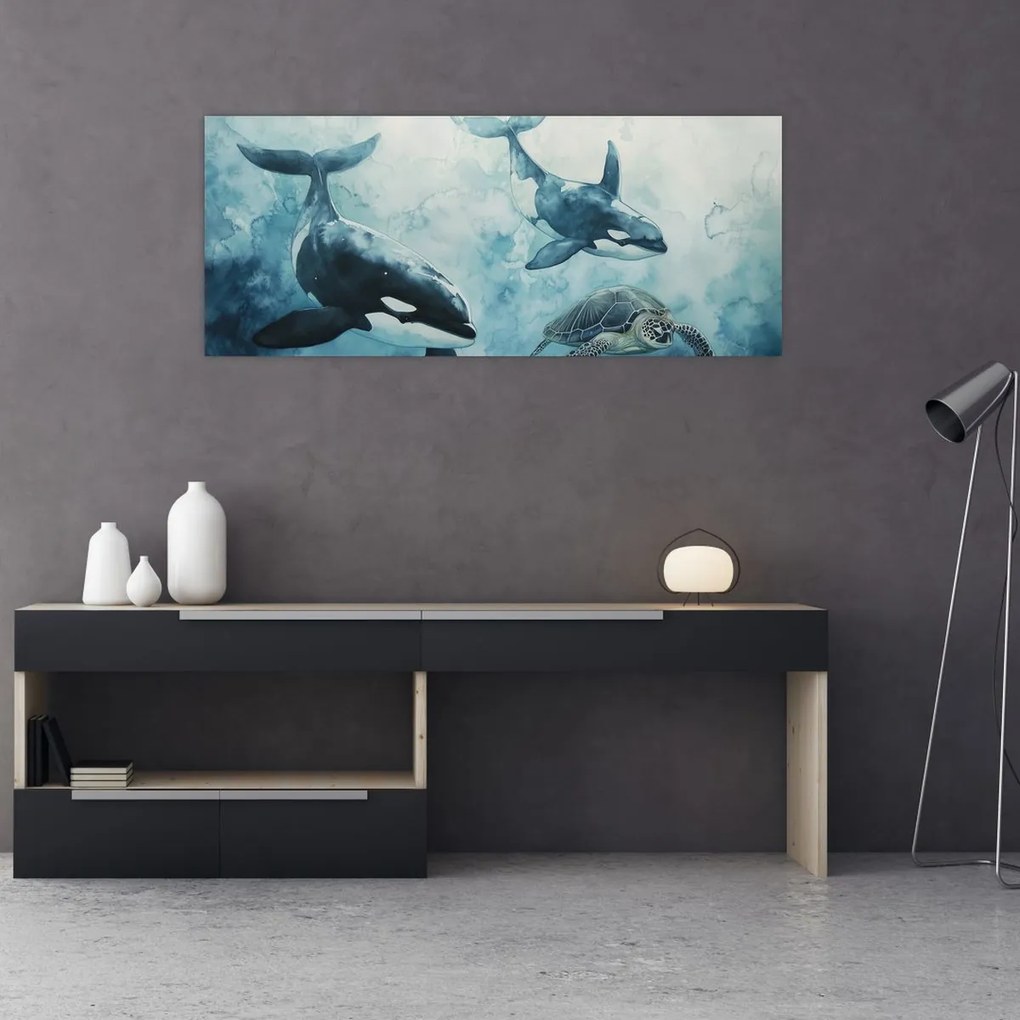 Obraz - Podmorská maľba (120x50 cm)