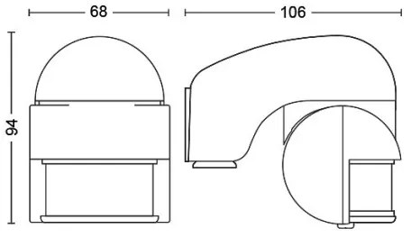 Philips 1747631PN - Vonkajší senzor pohybu VIRGINIA IP44 biela