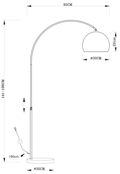 GLOBO 58227 - Stojaca lampa NEWCASTLE 1xE27/40W/230V