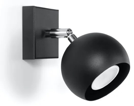 Bodové svietidlo Oculare, 1x čierne kovové tienidlo, (možnosť polohovania)