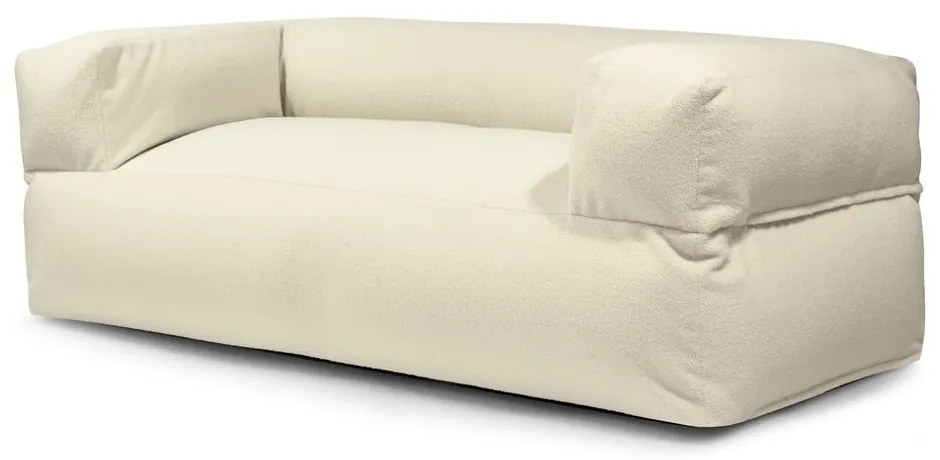 Krémový sedací vak z textílie buklé Sofa MooG – SLOWDOWN