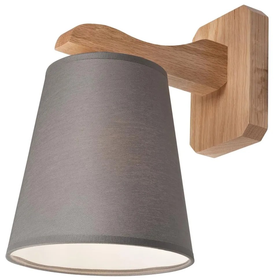 Nástenné svietidlo ANDREA 1xE27/60W/230V dub/šedá
