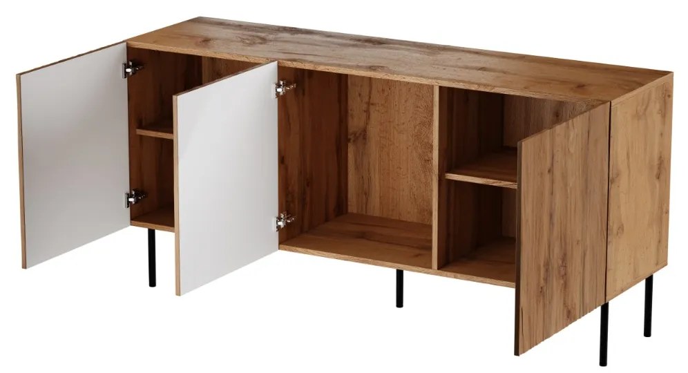 KOMODA CLEMENTE DUB WOTAN NA NOŽIČKÁCH 152 cm