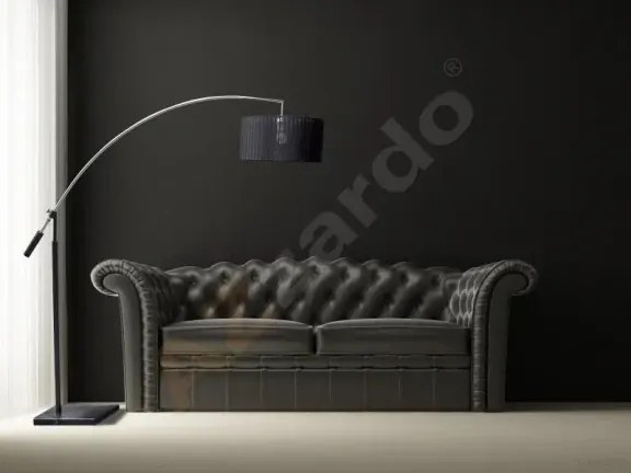 Retro stojaca lampa Bianca chróm/čierne