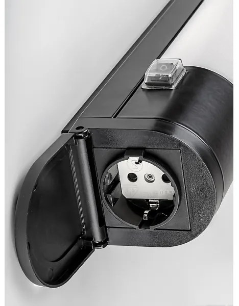 Rabalux 78029 - LED Podlinkové svietidlo so zásuvkou DUDDU LED/17W/230V čierna