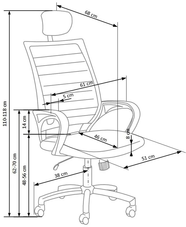 Kancelárska stolička Socket, čierna / biela