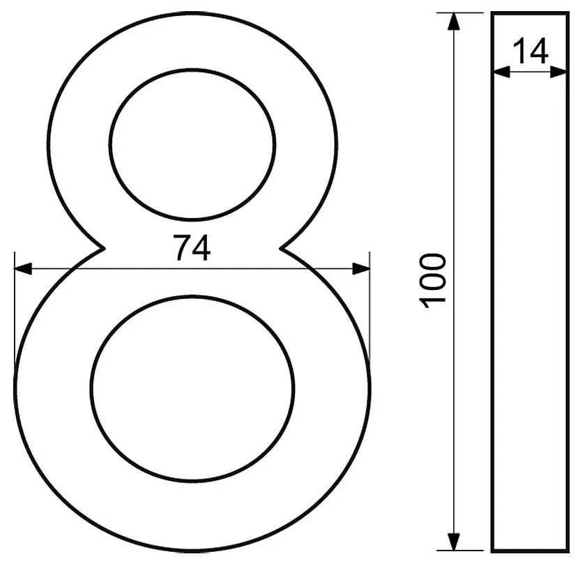 Domové číslo v „3D“ prevedení so štruktúrovaným povrchom RICHTER RN.100LV, 7, RICHTER antracit matná