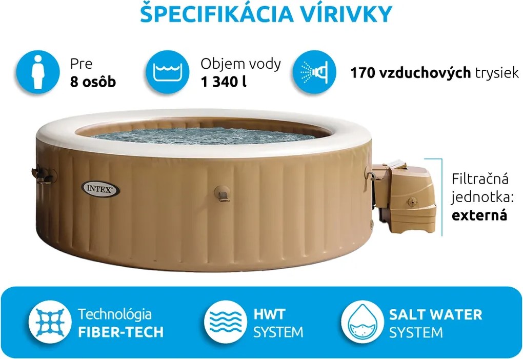 Intex | Vírivý bazén Pure Spa Bubble HWS 8 NP | 11400293