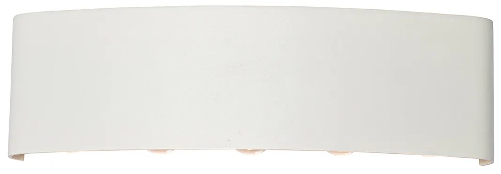 Vonkajšia nástenná lampa biela vrátane LED 10-svetlo IP54 - Silly