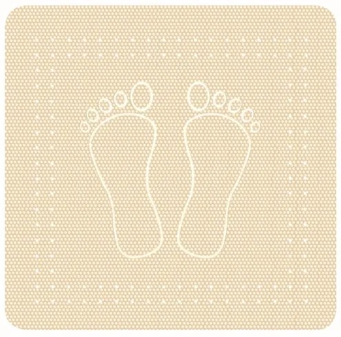 Kleine Wolke Foot protiskluzová podložka do vany pískově hnědá 36x72 cm 4388226005