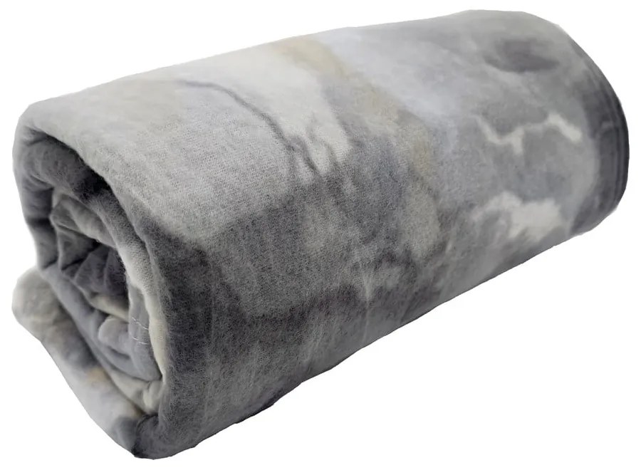 Sivá fleecová deka 150x200 cm Marble – JAHU collections